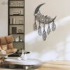 Moon-Sunflower-Dream-Catcher-Metal-Wall-Art-LED-Light-8