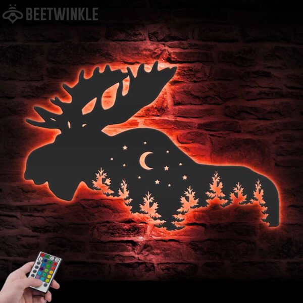 Moose-Alternative-Metal-Wall-Art-LED-Light-3