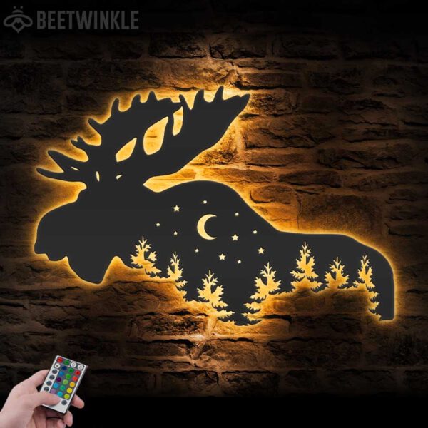 Moose-Alternative-Metal-Wall-Art-LED-Light-6