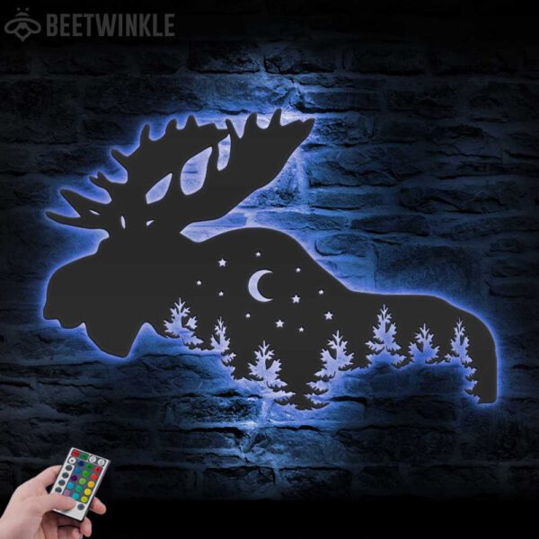 Moose-Alternative-Metal-Wall-Art-LED-Light-7