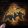 Mountain-Bear-Metal-Wall-Art-LED-Light