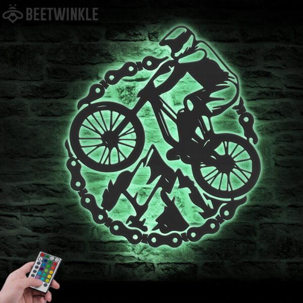 Mountain-Bike-Metal-Wall-Art-LED-Light-4-1