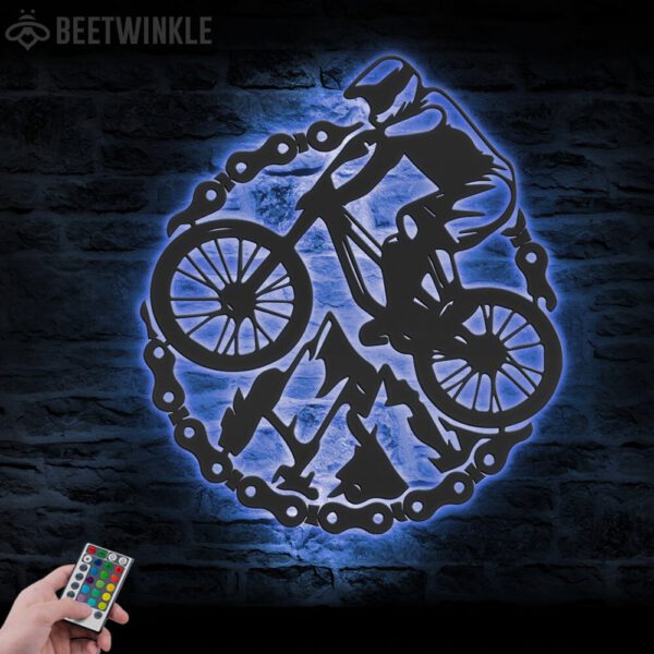 Mountain-Bike-Metal-Wall-Art-LED-Light-5-1