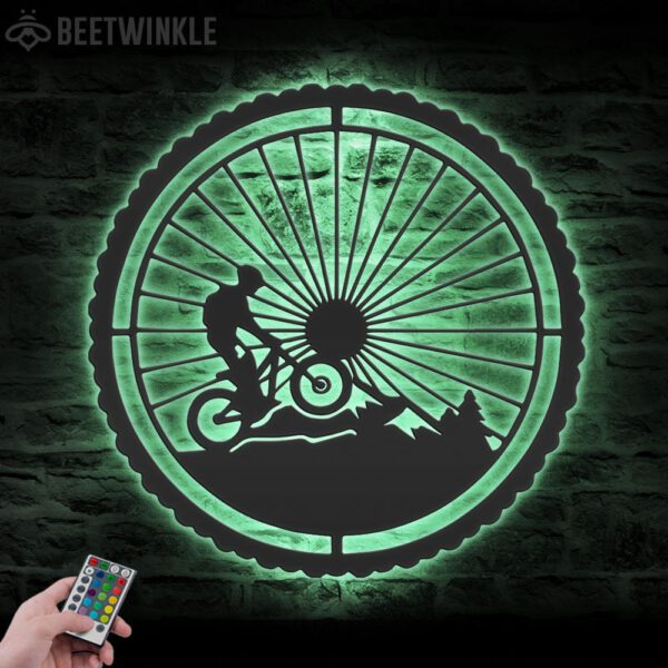 Mountain-Bike-Metal-Wall-Art-LED-Light-5