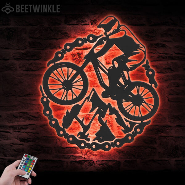 Mountain-Bike-Metal-Wall-Art-LED-Light-6-1