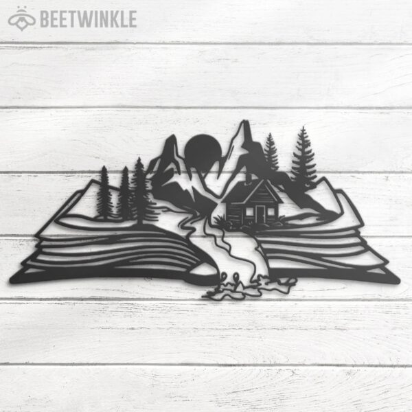 Mountain-Forest-River-Book-Lover-Metal-Wall-Art-LED-Light-4