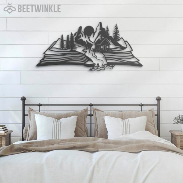 Mountain-Forest-River-Book-Lover-Metal-Wall-Art-LED-Light-5