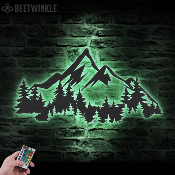 Nature-Mountain-Forest-Metal-Wall-Art-LED-Light-6-3