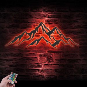 Nature-Mountain-Range-Metal-Wall-Art-LED-Light-3-3