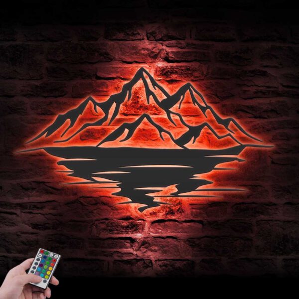 Nature-Mountain-Range-Metal-Wall-Art-LED-Light-4-1