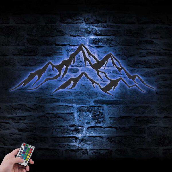 Nature-Mountain-Range-Metal-Wall-Art-LED-Light-4-3