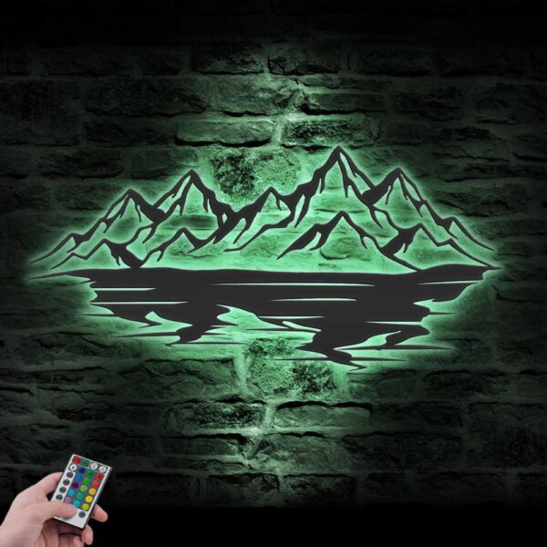 Nature-Mountain-Range-Metal-Wall-Art-LED-Light-7