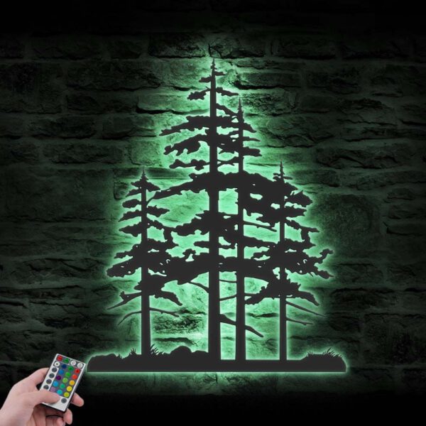 Nature-Wispy-Pine-Tree-Metal-Wall-Art-LED-Light-17