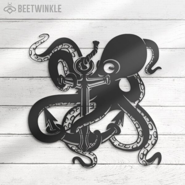 Octopus-And-Anchor-Metal-Wall-Art-LED-Light-8