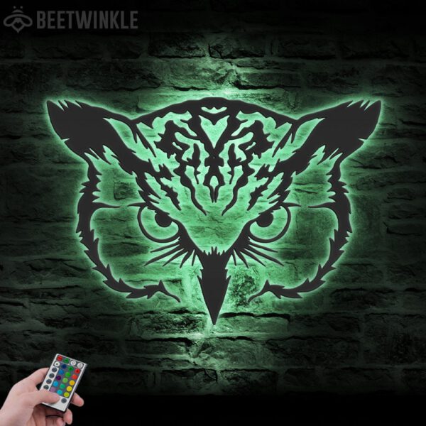 Owl-Metal-Wall-Art-with-LED-Light-2