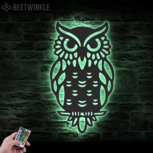 Owl-Metal-Wall-Art-with-LED-Light_1