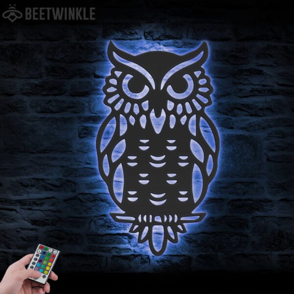 Owl-Metal-Wall-Art-with-LED-Light_6