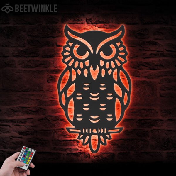 Owl-Metal-Wall-Art-with-LED-Light_7