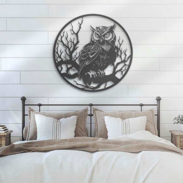 Owl-On-the-Branch-Metal-Wall-Art-with-LED-Light-3-1