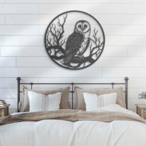 Owl-On-the-Branch-Metal-Wall-Art-with-LED-Light-3