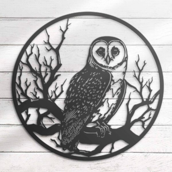 Owl-On-the-Branch-Metal-Wall-Art-with-LED-Light-6