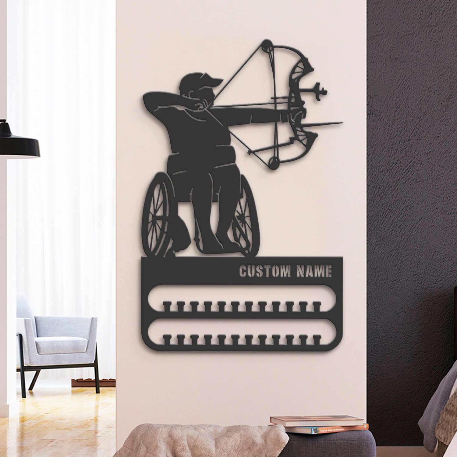 Personalize-Wheelchair-Archery-Medal-Hanger-With-Led-Light_2