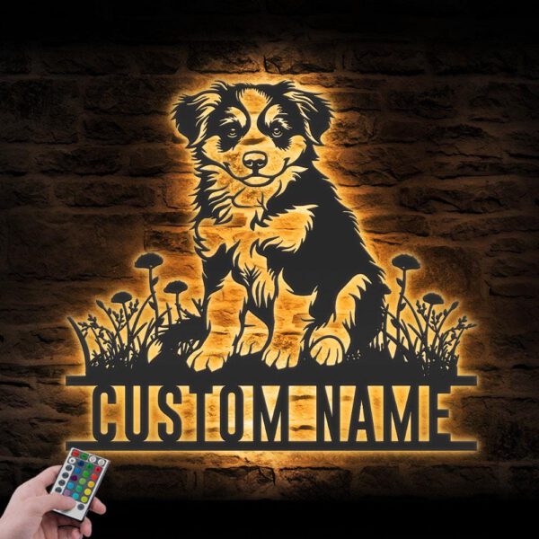 Personalized-Baby-Australian-Shepherd-Metal-Wall-Art-LED-Light_6