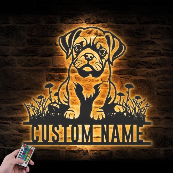 Personalized-Baby-Bulldog-Metal-Wall-Art-LED-Light_7