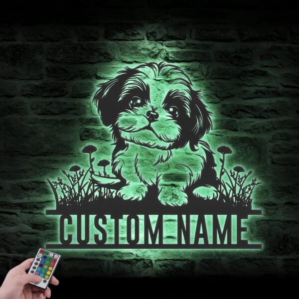 Personalized-Baby-Shih-Tzu-Metal-Wall-Art-LED_4