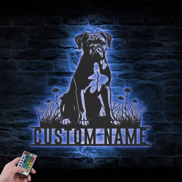 Personalized-Boxer-Dog-Metal-Wall-Art-LED-Light_7