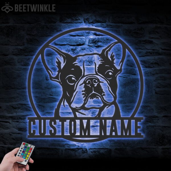 Personalized-BullDog-Metal-Wall-Art-LED-Light_2