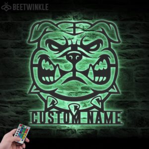 Personalized-BullDog-Metal-Wall-Art-LED_1