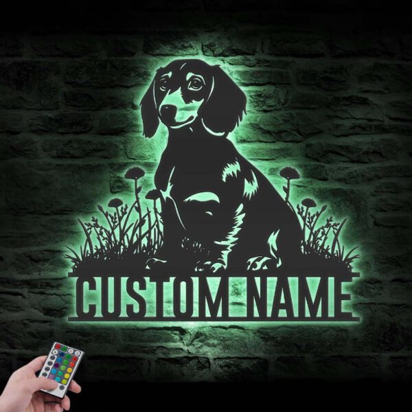 Personalized-Dachshund-Metal-Wall-Art-LED-Light_5