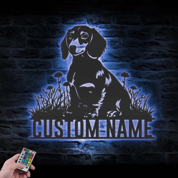 Personalized-Dachshund-Metal-Wall-Art-LED-Light_6