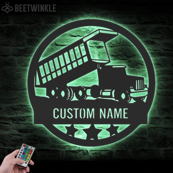 Personalized-Drump-Truck-Driver-Metal-Wall-Art-LED-Light_1