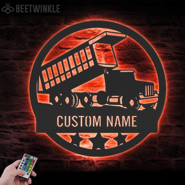 Personalized-Drump-Truck-Driver-Metal-Wall-Art-LED-Light_3