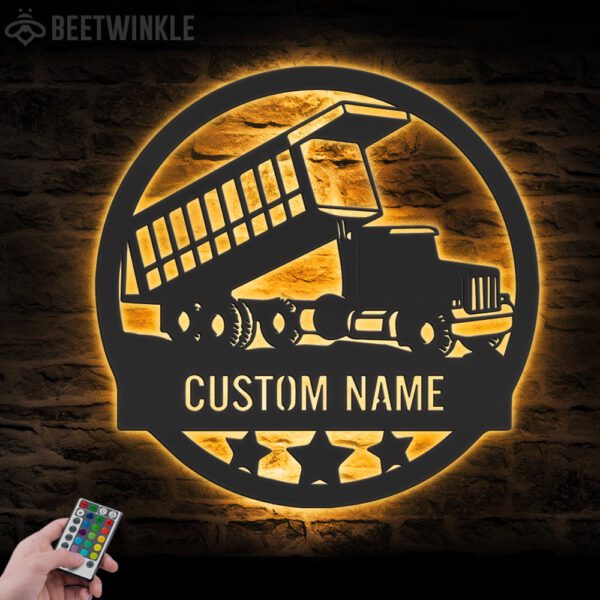 Personalized-Drump-Truck-Driver-Metal-Wall-Art-LED-Light_4