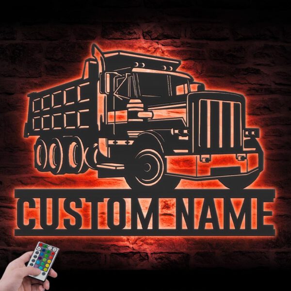 Personalized-Drump-Truck-Driver-Metal-Wall-Art-LED_1