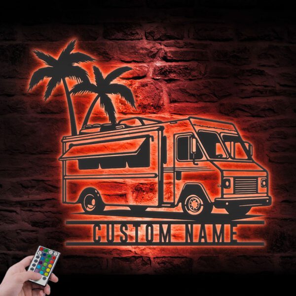 Personalized-Fast-Food-Truck-Metal-Wall-Art-LED-Light_1