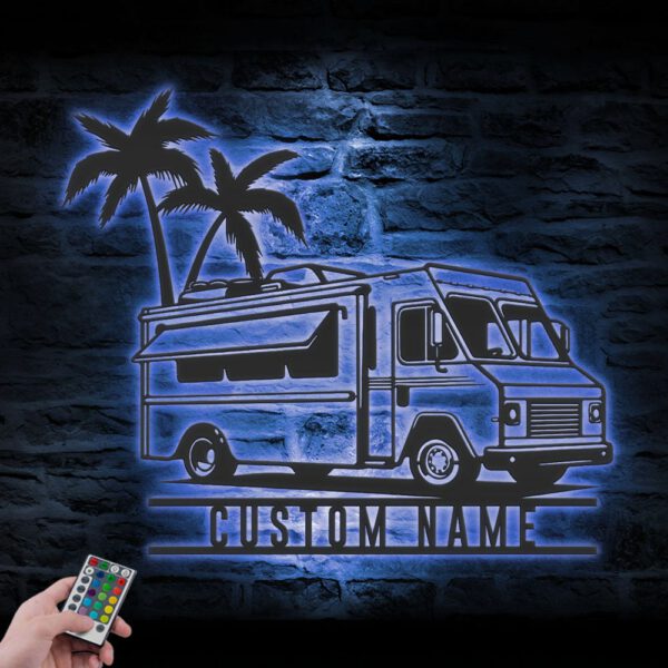 Personalized-Fast-Food-Truck-Metal-Wall-Art-LED-Light_6