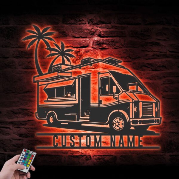 Personalized-Fast-Food-Truck-Metal-Wall-Art-LED_4