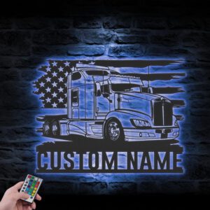 Personalized-US-Semi-Truck-Driver-Metal-Wall-Art-LED-Light_2