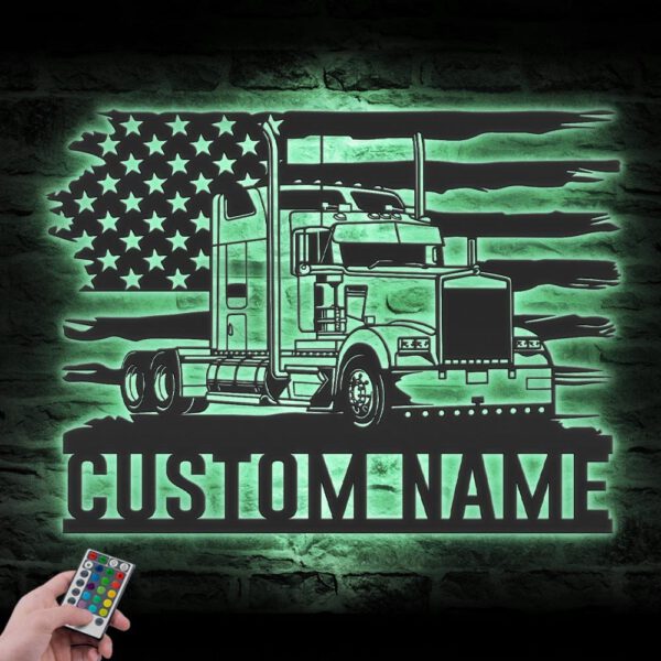 Personalized-US-Semi-Truck-Driver-Metal-Wall-Art-With-LED-Light_4