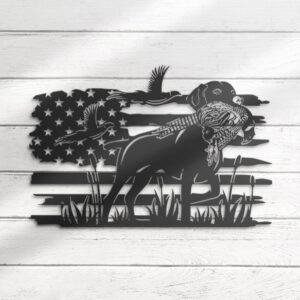 Pheasant-Vizsla-Dog-Hunting-Metal-Wall-Art-LED-Light_1