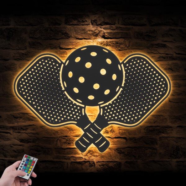 Pickleball-Metal-Wall-Art-LED-Light