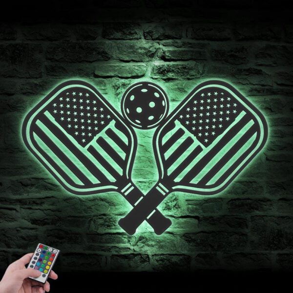 Pickleball-US-Flag-Metal-Wall-Art-LED-Light-5