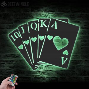 Poker-Cards-Casino-Metal-Wall-Art-LED-Light-2