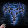 Punisher-Skull-Deer-Hunting-Metal-Wall-Art-LED-Light-3