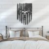 Punisher-Skull-Deer-Hunting-US-Flag-Metal-Wall-Art-LED-Light-7