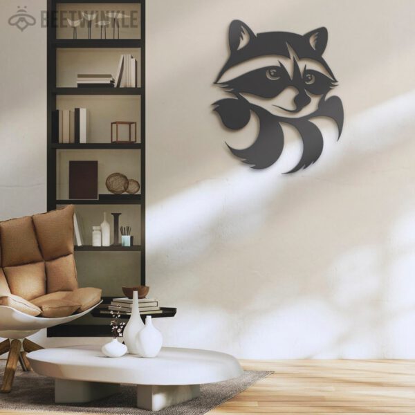 Raccoon-Metal-Wall-Art-with-LED-Light-3